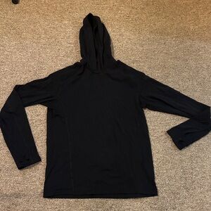Lululemon Black Hooded Long Sleeve Shirt
